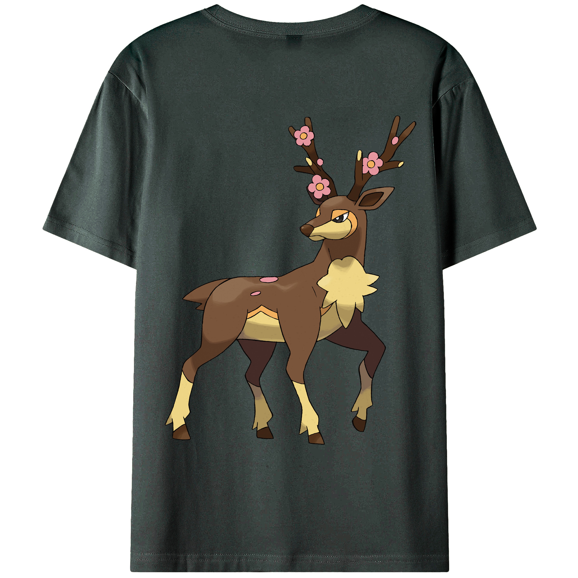 （画像用） ポケットモンスター Pokémon 綿100％ メンズ半袖Tシャツ（バックプリント） 通気性